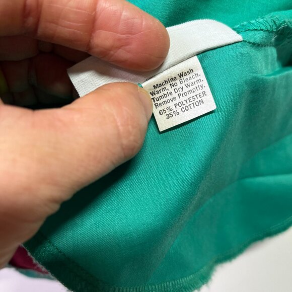 Vintage Carefree Fashions Green Squaredancing Skirt Pull-On - Picture 3 of 7